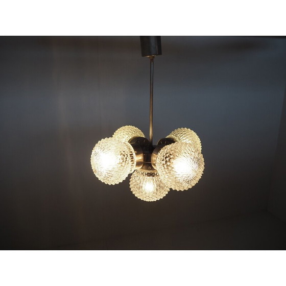 Image 1 of Vintage-Kronleuchter aus Glas von Kamenicky Senov, Tschechoslowakei 1970