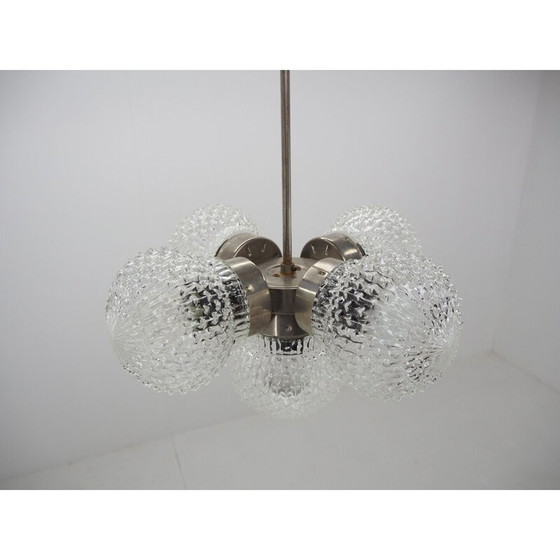 Image 1 of Vintage-Kronleuchter aus Glas von Kamenicky Senov, Tschechoslowakei 1970