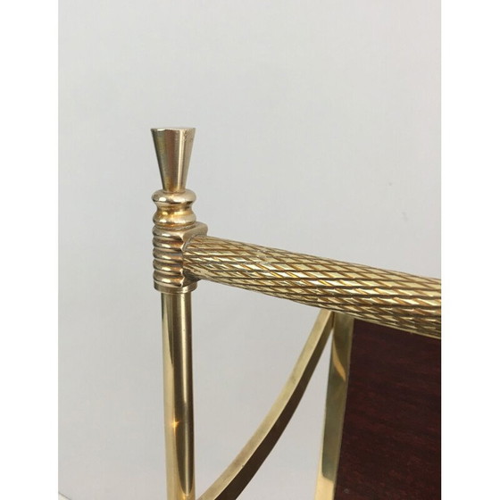 Image 1 of Zeitschriftenständer aus Messing und neoklassischem Mahagoni für das Haus Jansen, 1940