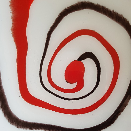 Image 1 of Große Studio Glasschale von Mihai Topescu, 1980er