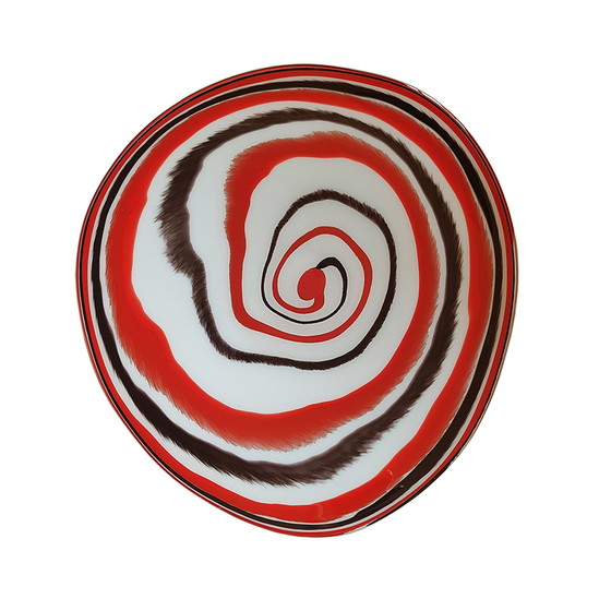 Image 1 of Große Studio Glasschale von Mihai Topescu, 1980er