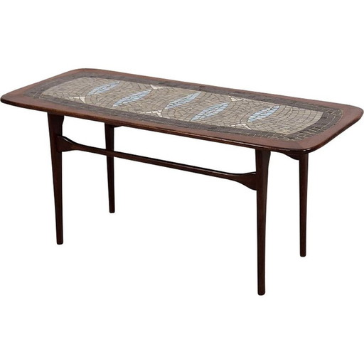 Vintage Couchtisch mit farbigem Mosaik von Edvard Johansson für EJ Möbelfabrik, Schweden 1960