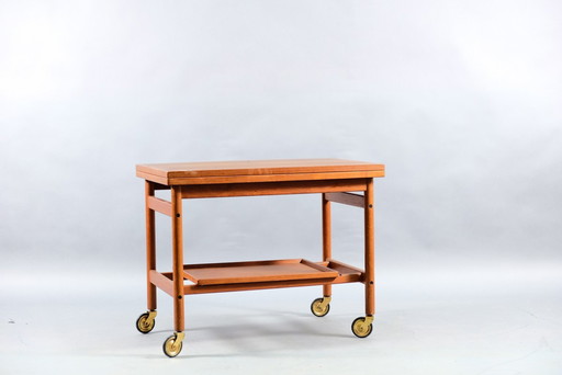 Danish Teak Bar Cart by Kurt Østervig for Jason, 1960s