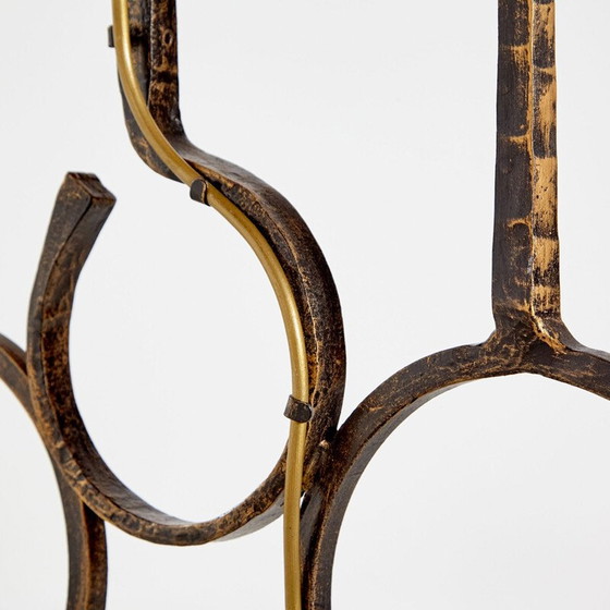 Image 1 of Stehlampe aus Schmiedeeisen mit Schirm, Italien 1960