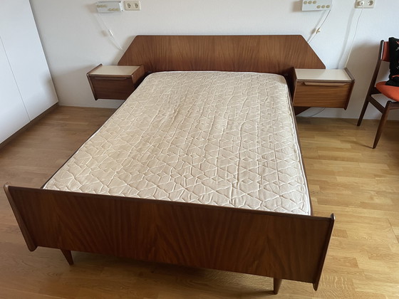 Image 1 of Vintage Doppelbett + Nachttische