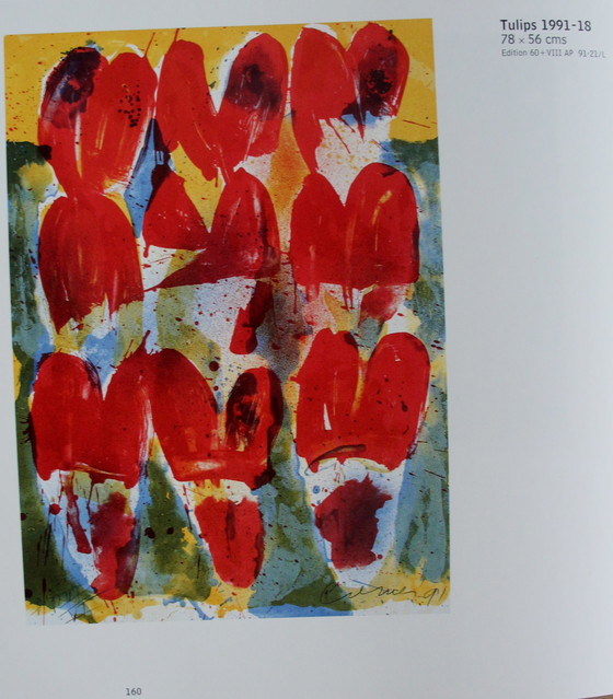 Image 1 of Jan Cremer – Gerahmte Farblithographie: Tulpen – 1991 (Schöner Rahmen!)