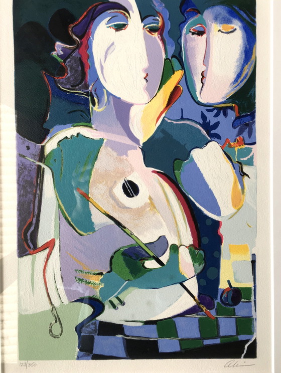 Image 1 of Lithographie von Ali Golkar (1948).