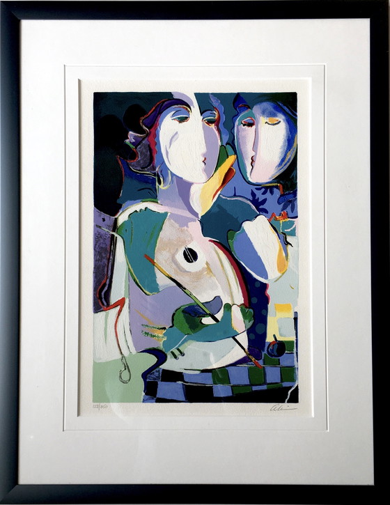 Image 1 of Lithographie von Ali Golkar (1948).