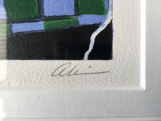 Image 1 of Lithographie von Ali Golkar (1948).