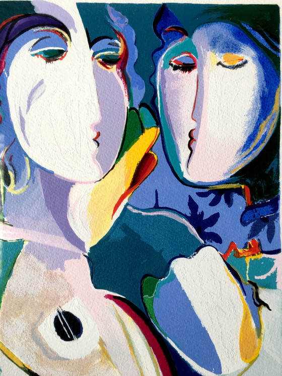 Image 1 of Lithographie von Ali Golkar (1948).