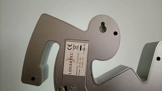 Image 1 of Keith Haring La Linea Lampe Osvaldo Cavandoli Silber