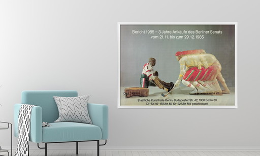 Ausstellungsplakat Bericht 1985 - 3 Jahre Ankäufe des Berliner Senats