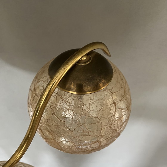 Image 1 of R. Essig Sputnik Kronleuchter Messing Glaskugeln