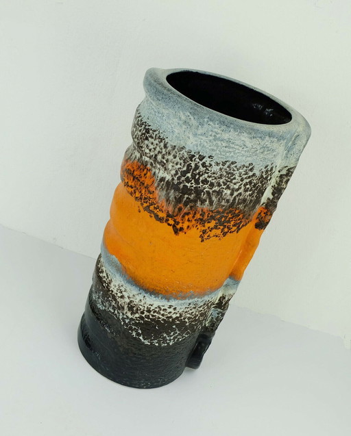 riesige mid century Keramikvase Duemler & Breiden Modell 24/50 Dekor Polar 