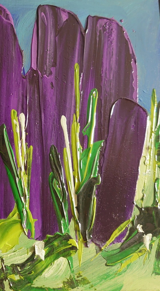 Image 1 of Ad van Hassel - Lila Tulpen