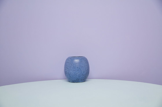 Image 1 of blaue konvexe westdeutsche Vase Scheurich