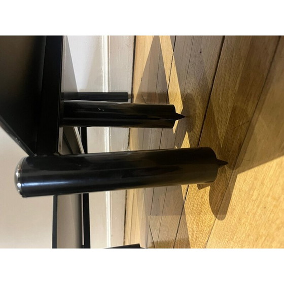 Image 1 of Zwei Couchtische aus schwarzem Metall und Glas, 1980