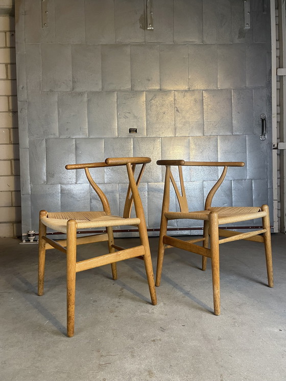 Image 1 of 2X Wishbone Stuhl von Carl Hansen & Sohn