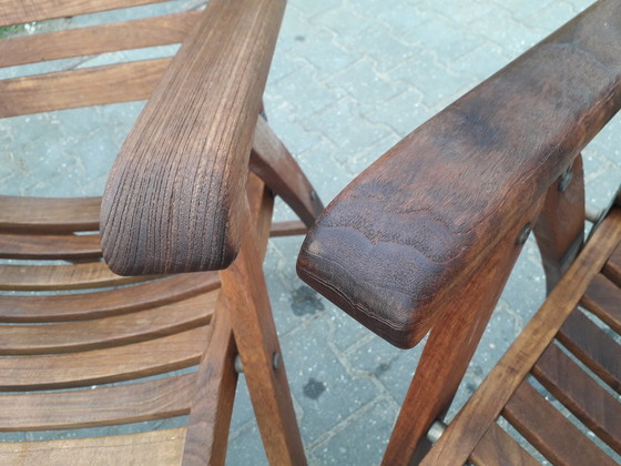 Image 1 of 3 Hartman Prestige Teak-Stehstühle, klappbar