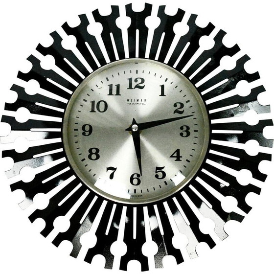 Image 1 of Vintage Wanduhr von Weimar, Deutschland 1970er
