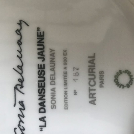 Image 1 of Vintage-Sammelteller "Die gelbe Tänzerin" aus Porzellan von Sonia Delaunay für Artcurial