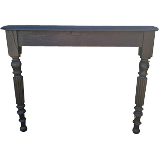 Schwarze Holzkonsole im Vintage-Stil