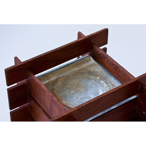 Image 1 of Pflanzgefäß aus Teakholz, Schweden 1950