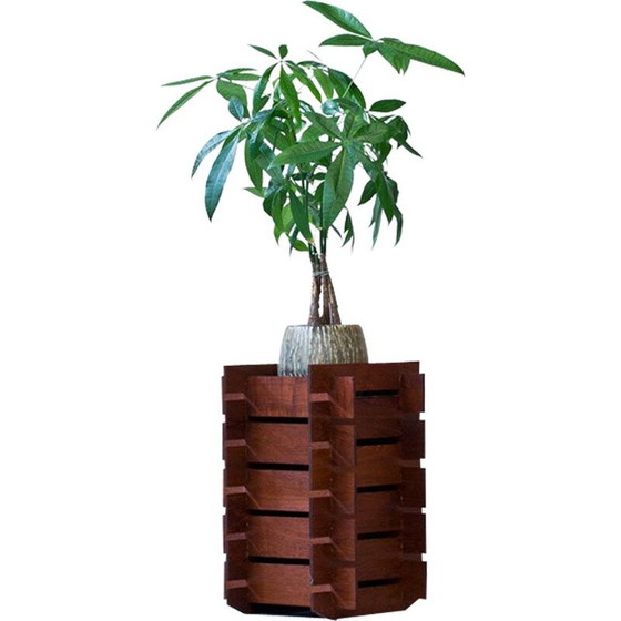 Image 1 of Pflanzgefäß aus Teakholz, Schweden 1950