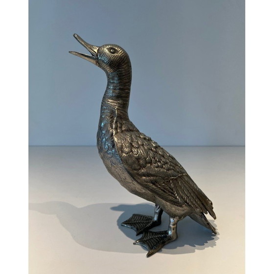 Image 1 of Versilberte Ente aus Bronze, 1970