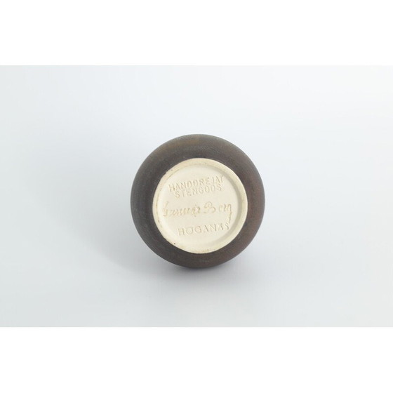 Image 1 of Satz von 4 Vasen aus braunem Steingut von Gunnar Borg für Höganäs Ceramics, Schweden 1960