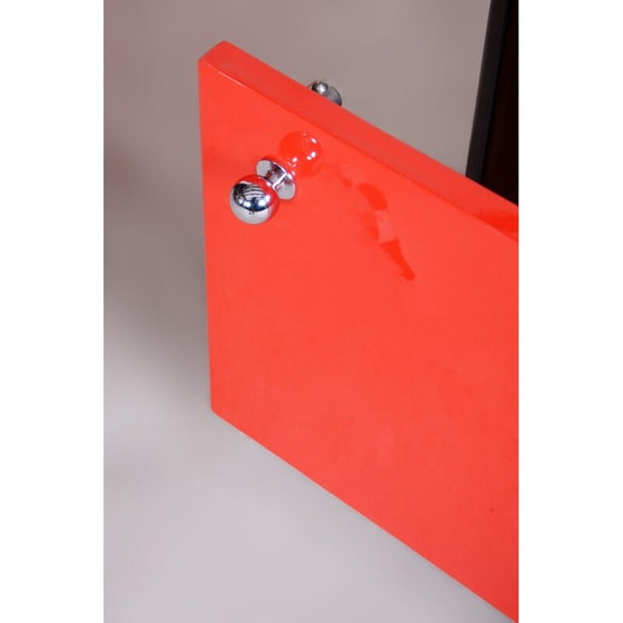 Image 1 of Vintage schwarz und rot Vichr a Spol Nachttische, 1930er Jahre