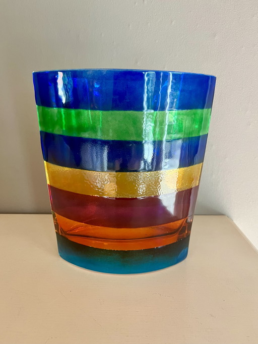 Steninge Slott Britten Paag 2002 Signierte Vase Glas