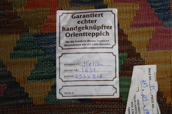 Image 1 of Original Old Style Kelim Afghan 253 X 215 Cm Top Zustand