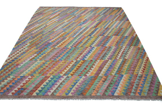 Image 1 of Original Old Style Kelim Afghan 253 X 215 Cm Top Zustand