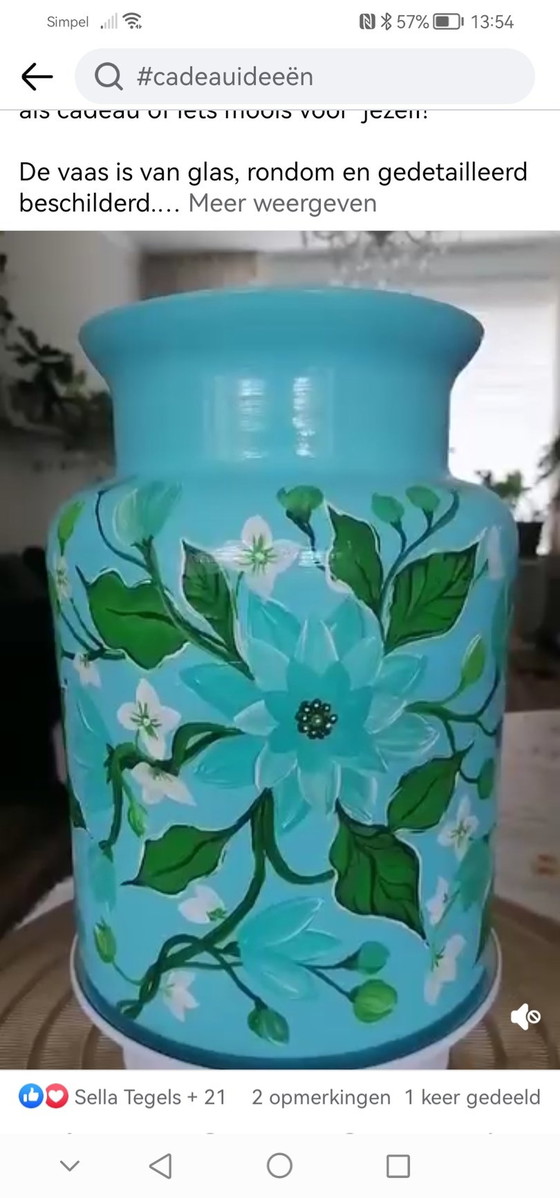 Image 1 of Handbemalte Vase