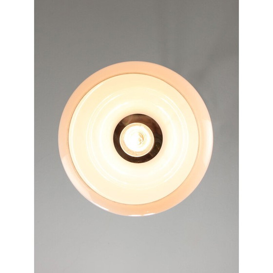 Image 1 of Vintage-Pendelleuchte aus Messing und Opalglas, Italien