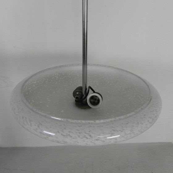 Image 1 of Art-Déco-Hängeleuchte mit getrübter Glasschale, 1930er Jahre