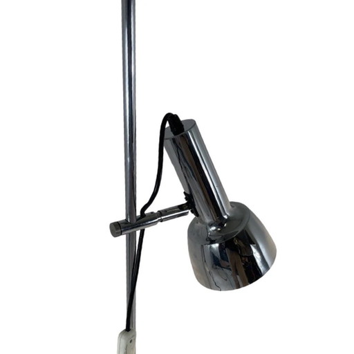 Space Age Design / 1970er Jahre Lampe mit verstellbarem, zylindrischem Schirm -