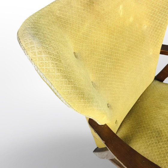 Image 1 of Großer breiter Vintage-Ohrensessel, dänisches oder niederländisches Design.