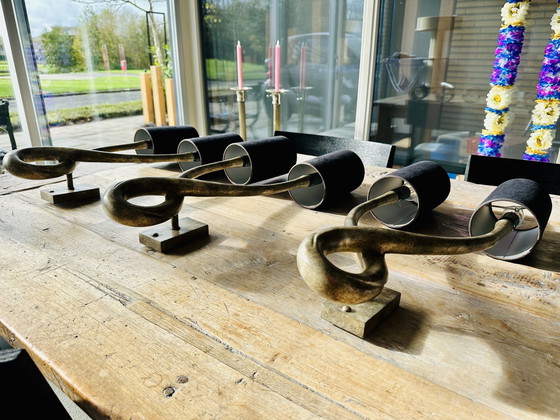 Image 1 of Porta Romana Wandleuchten aus Messing 3 Stück