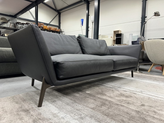 Image 1 of Leolux Rego 2x90 Sofa schwarz Noli Leder l218