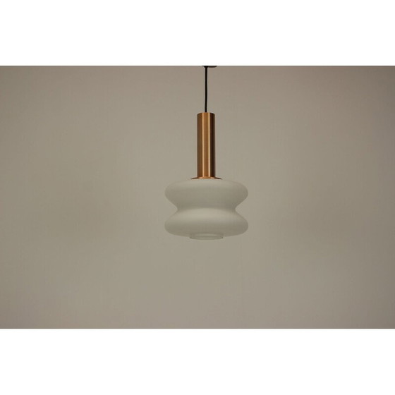 Image 1 of Vintage-Kronleuchter aus Metall und Glas von Napako, Tschechoslowakei 1970