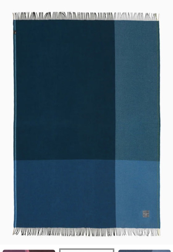 Image 1 of Hella Jongerius für Vitra - Color Block Plaid - Blau - 100% Peruanische Merino-Schurwolle