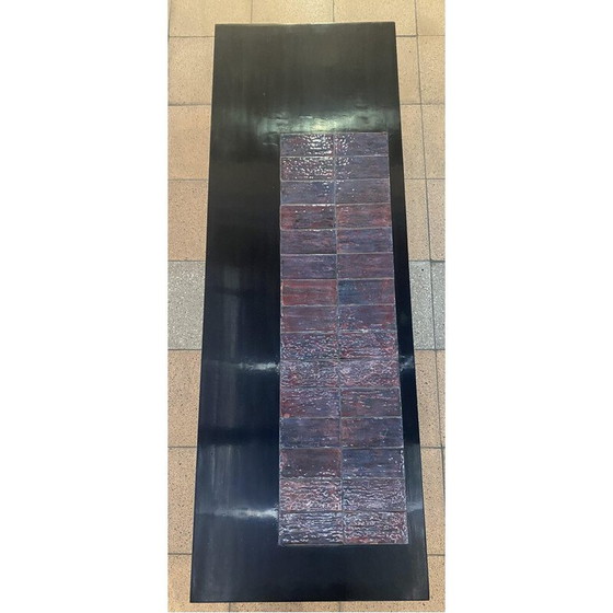 Image 1 of Vintage Couchtisch aus Holz und Keramik von Joaquim Teinreiro, 1970er Jahre