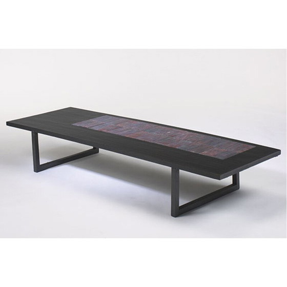 Image 1 of Vintage Couchtisch aus Holz und Keramik von Joaquim Teinreiro, 1970er Jahre