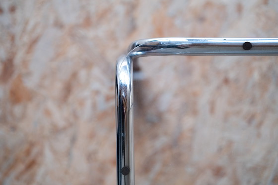 Image 1 of Chrom Couchtisch mit Glas