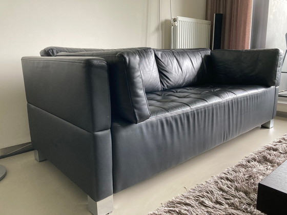 Image 1 of Bruhl Carree Leder 3-Sitzer Sofa