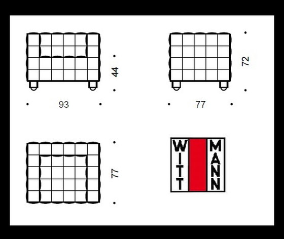 Image 1 of 2x Wittman Kubus Sessel von Josef Hoffmann