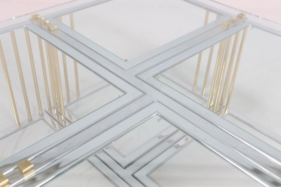 Image 1 of Coffee Table/ Tisch Mit Vier Satztischen Von Rolf Benz, Hollywood Regency, 1980Er Jahre