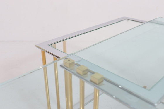 Image 1 of Coffee Table/ Tisch Mit Vier Satztischen Von Rolf Benz, Hollywood Regency, 1980Er Jahre